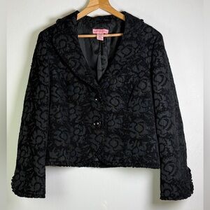 Betsey Johnson Black Textured Blazer